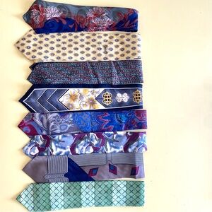 Lot of SEVEN Italian Silk Ties